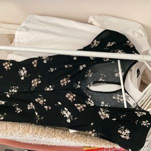 black flower dress
